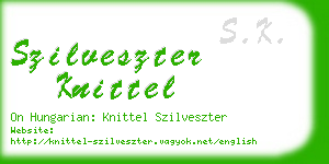 szilveszter knittel business card